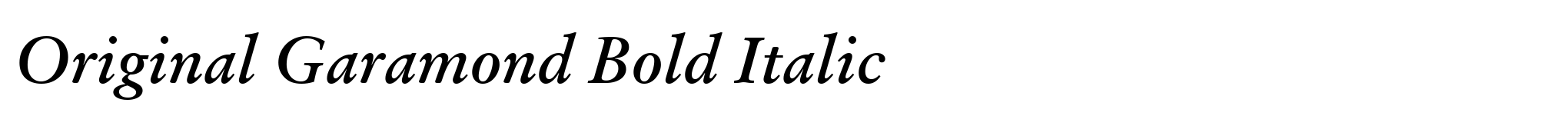 Original Garamond Bold Italic image